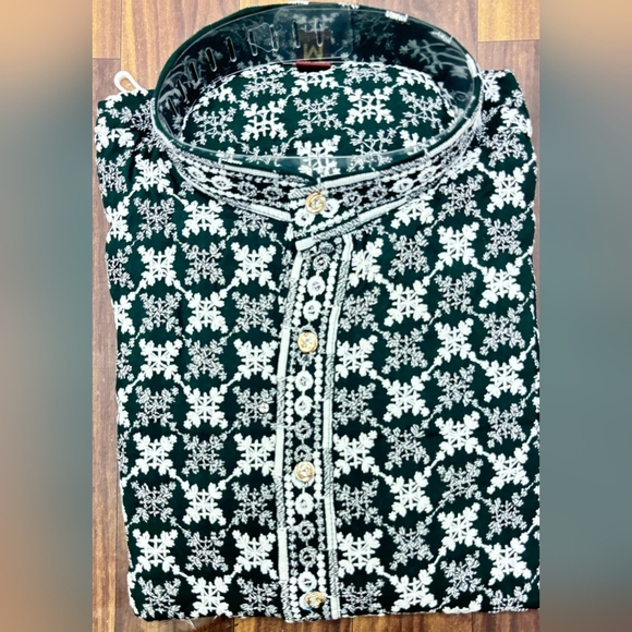 Men's Indian Clothes Kurta & Pajama Men's Navratri kurta Garba clothes for men - Picture 3 of 14